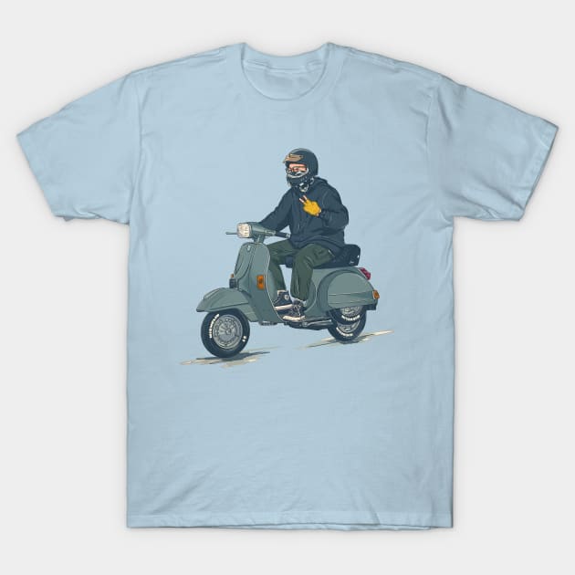 Cool Scooter Boy T-Shirt by LadyBikers